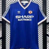 1983 M Utd Third Blue Retro Soccer Jersey