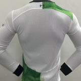 2023/24 LFC Away White Green Player Version Long Sleeve Jersey