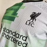 2023/24 LFC Away White Green Player Version Long Sleeve Jersey