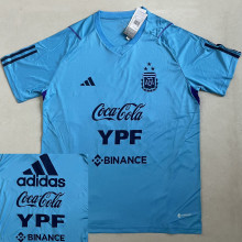 2024 Argentina Blue 3 Start Training Jersey 3星 背后有广告