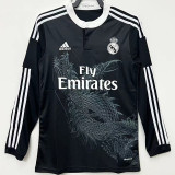 RONALDO # 7 RM Black Dragon Retro Long Sleeve Jersey 2014/15 (Have All Patch) (2014+10) 全套章 ★★