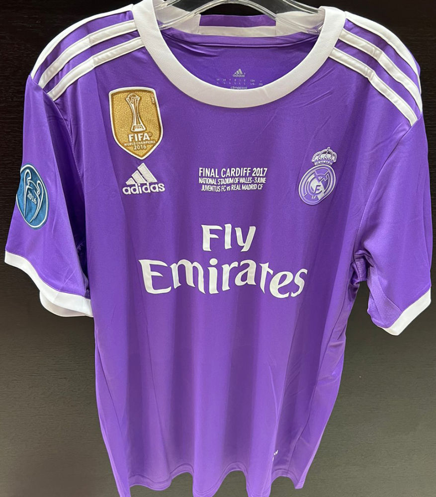 RONALDO # 7 RM Purple UCL FINAL CARDIFF 2017 Retro Jersey 2016/17