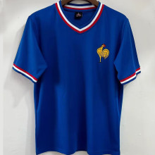 1971 France Home Blue Retro Soccer Jersey