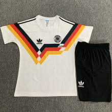 1990 Germany Home White Retro Kids Soccer Jersey