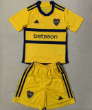 2023/24 Boca Away Yellow Kids Soccer Jersey