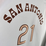2023/24 Spurs DUNCAN #21 White City Edition NBA Jerseys