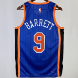 2023/24 NY Knicks BARRETT #9 Blue City Edition NBA Jerseys