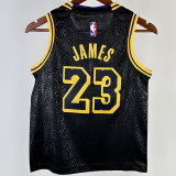 Lakers JAMES #23 Black Kids NBA Jersey