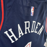 2023/24 76ers HARDEN #1 Sapphire Blue City Edition NBA Jerseys 热压