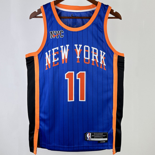 2023/24 NY Knicks BRUNSON #11 Blue City Edition NBA Jerseys