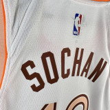 2023/24 Spurs SOCHAN #10 White City Edition NBA Jerseys