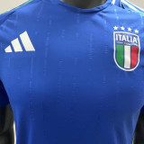 2024/25 Italy Home Blue Player Version Long Sleeve Jersey