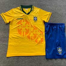 1994 Brazil Home Yellow Retro Kids Soccer Jersey