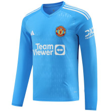 2023/24 M Utd Goalkeeper Blue Long Sleeve Soccer Jersey
