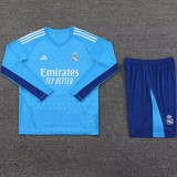 2023/24 RM Goalkeeper Blue Long Sleeve Soccer Jersey(A Set)