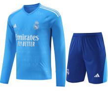 2023/24 RM Goalkeeper Blue Long Sleeve Soccer Jersey(A Set)