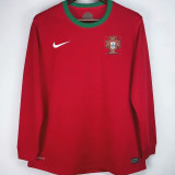 2012 Portugal Home Retro Long Sleeve Soccer Jersey