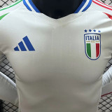 2024/25 Italy Away Whte Player Version Long Sleeve Jersey