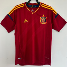 2012 Spain Home Red Retro Soccer Jersey