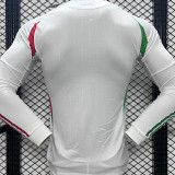 2024/25 Italy Away Whte Player Version Long Sleeve Jersey