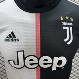 2019/20 JUV Home Player Version Retro Long Sleeve Jersey