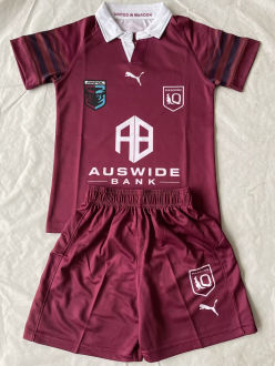 2024 Maroons Home Rugby Kids Jersey (A Set)