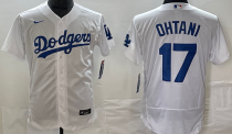 LA Dodgers #17 OHTANI White Baseball Jersey