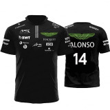 ALONSO #14 Aston Martin F1 Black Team T-Shirt 2023