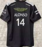 ALONSO #14 Aston Martin F1 Black Team T-Shirt 2023