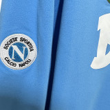 1987/88 Napoli Home Blue Retro Long Sleeve Soccer Jersey