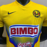 2013/14 Club America Home Yellow Retro Soccer Jersey