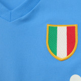 1987/88 Napoli Home Blue Retro Long Sleeve Soccer Jersey
