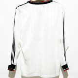 1982/83 M Utd Away White Long Sleeve Retro Soccer Jersey
