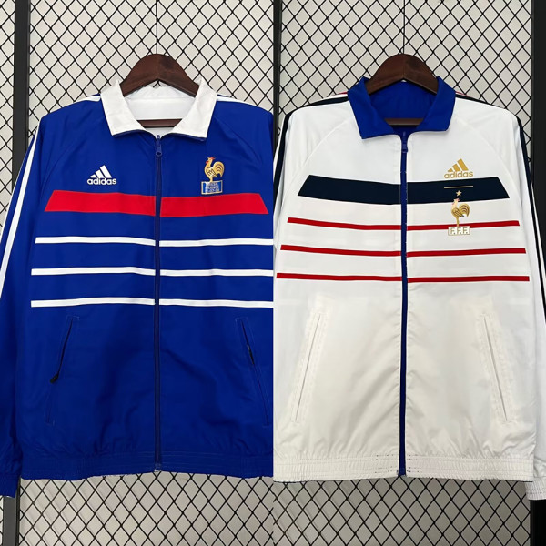 2024 France Blue White Reversible Windbreaker 双面