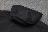 2024 MS Black Hoody Zipper Jacket Windbreaker