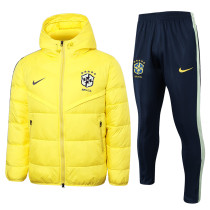 2024 Brazil Yellow Cotton Jacket （A Set）