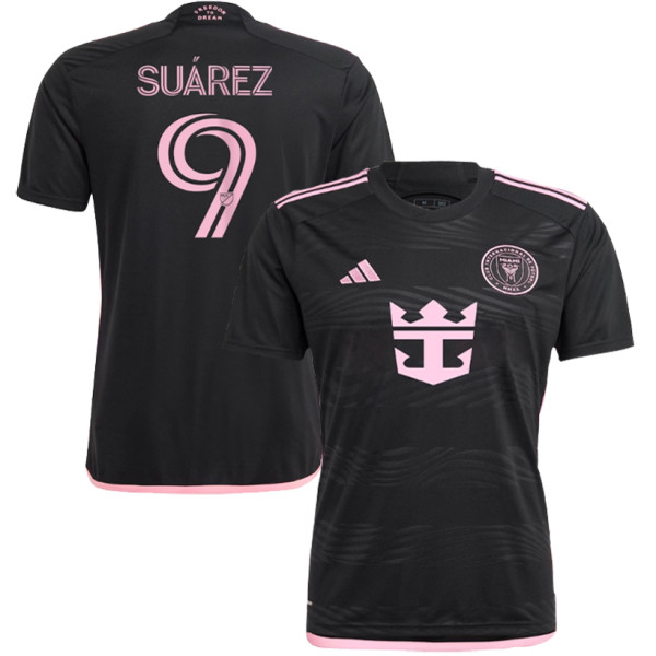 Suárez #9 Inter Miami 1:1 Quality Away Black Fans Jersey 2023/24  胸前新广告 ★★