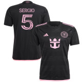 SERGIO #5 Inter Miami 1:1 Quality Away Black Fans Jersey 2023/24  胸前新广告 ★★
