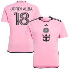JORDI ALBA #18 Inter Miami Home Pink Fans Soccer Jersey 2024/25