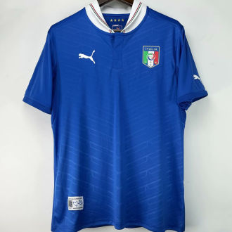 2012 Italy Home Blue Retro Soccer Jersey