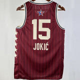 2024 ALL-STAR JOKIC #15 Red NBA Jerseys