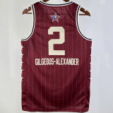 2024 ALL-STAR  GILGEOUS-ALEXANDER #2 Red NBA Jerseys