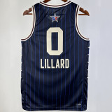 2024 ALL-STAR LILLARD #0 Blue NBA Jerseys