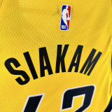 2023/24 Pacers SIAKAM #43 Yellow NBA Jerseys