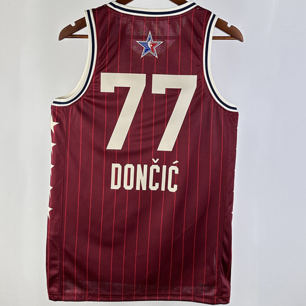 2024 ALL-STAR DONCIC #77 Red NBA Jerseys