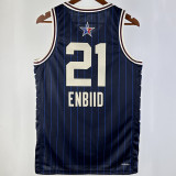 2024 ALL-STAR EMBIID #21 Blue NBA Jerseys