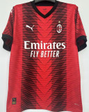 Rafa Leão #10 AC Milan 1:1 Home Fans Jersey 2023/24 (UCL Font 欧冠字体 ) ★★