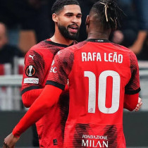 Rafa Leão #10 AC Milan 1:1 Home Fans Jersey 2023/24 (UCL Font 欧冠字体 ) ★★