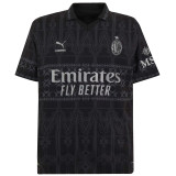 Rafa Leão #10  AC Milan x PUMA x Pleasures 4Th Black Fans Jersey 2023/24 ★★