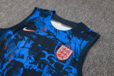 2024 England Blue Inkjet Vest Training Jersey(A Set)喷墨
